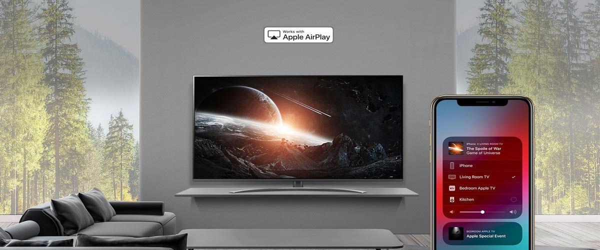 تلویزیون الجی 65SM8100 سازگار با محصولات اپل