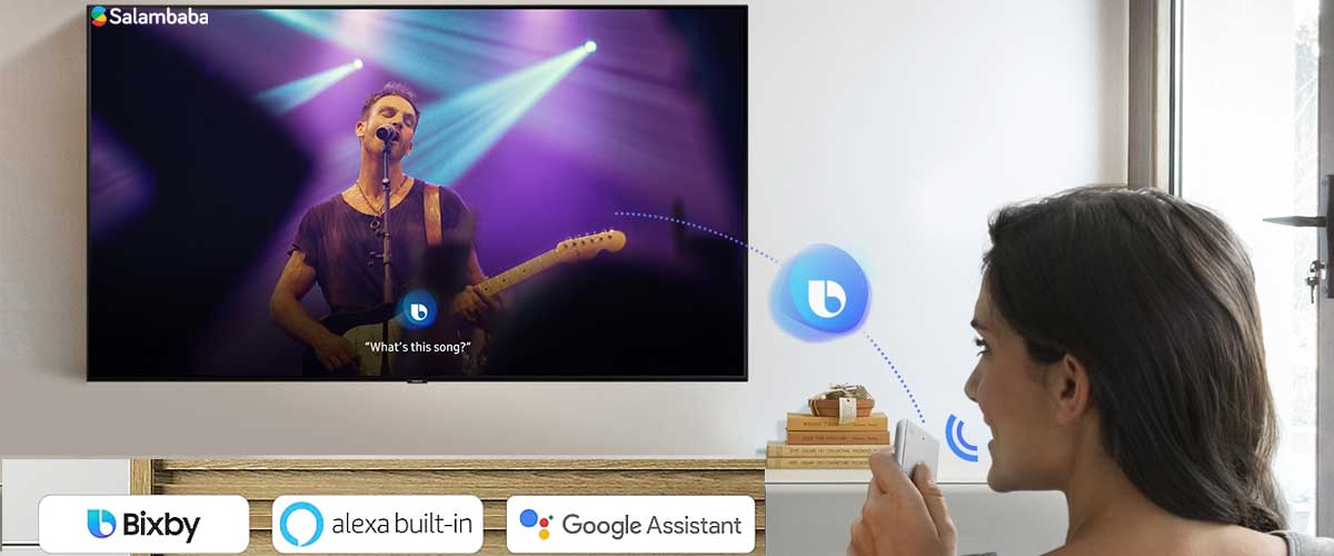تلویزیون سامسونگ q60t همراه با جستجوی صوتی
