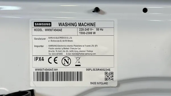 لیبل لباسشویی WW90T4540AE