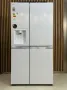 نمای کلی یخچال فریزر ساید بای ساید ال جی GC-J257SQSV رنگ سفید با ظرفیت 674 لیتر